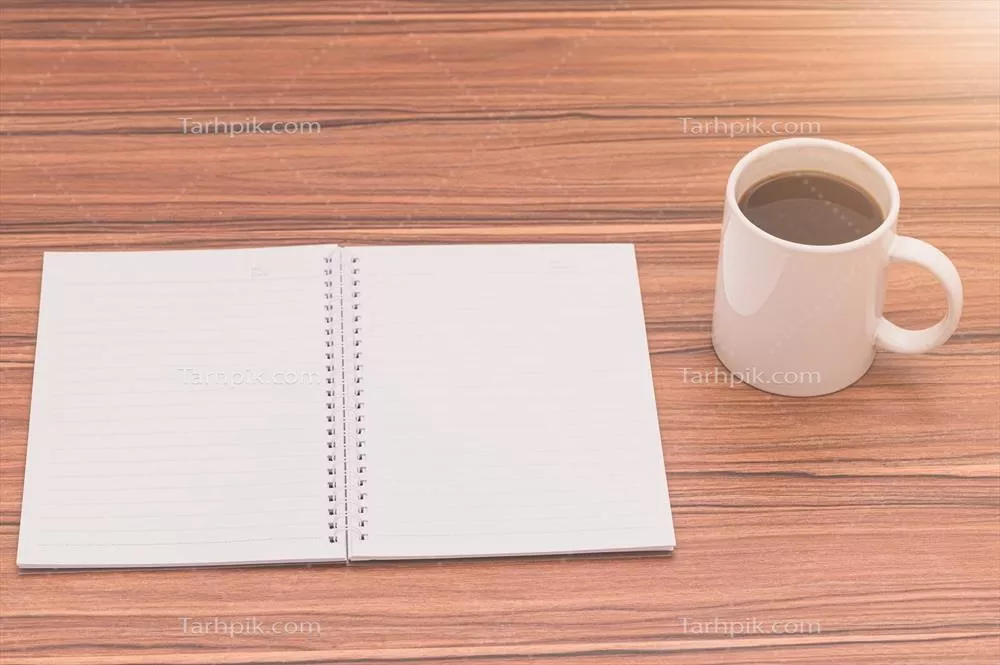 ایده چیدمان مطالعه، نوشتن و نوشیدن قهوه با کتاب ها