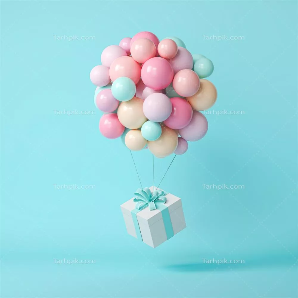 پس‌زمینه‌ای با فضایی خالی برای نوشته با بادکنک‌های صورتی