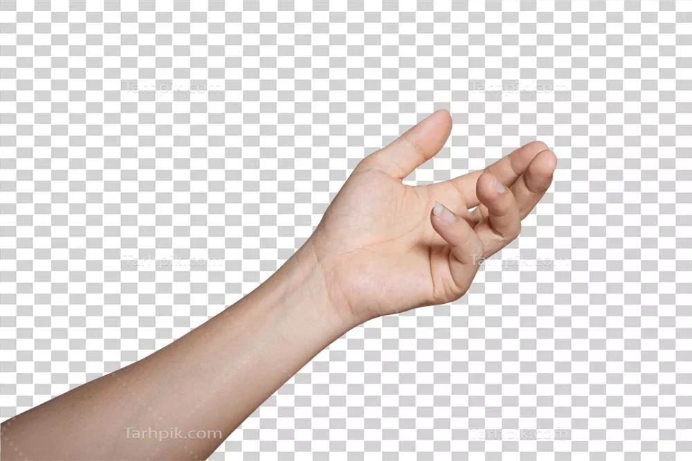 حرکت دست مردانه جدا شده بر روی زمینه سفید برای نمایش رفتارهای مختلف