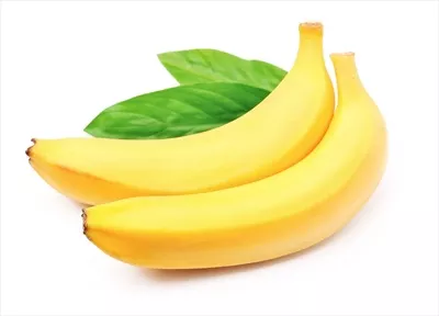 موز شیرین با برگ های تازه و خوشمزه برای تزئین سفره