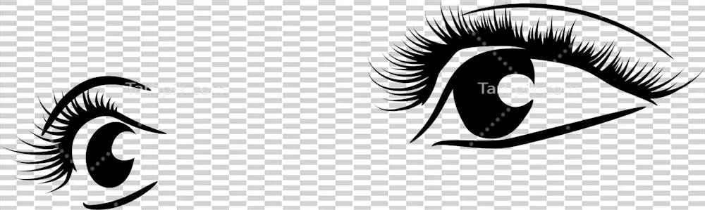طراحی گرافیکی کلیپ آرت مژه های زیبا و جذاب
