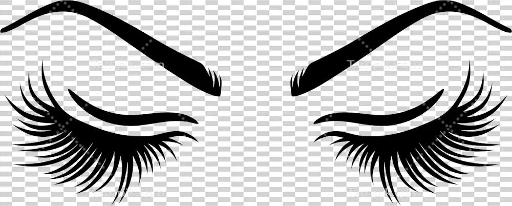 طراحی گرافیکی کلیپ آرت مژه‌ها با الگوهای زیبا و جذاب