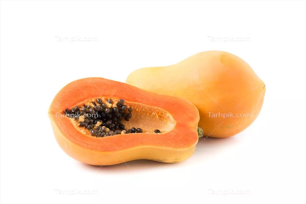 خمیر برش خورده میوه پاپایا - تصویری زیبا و تازه از پاپایای برش خورده