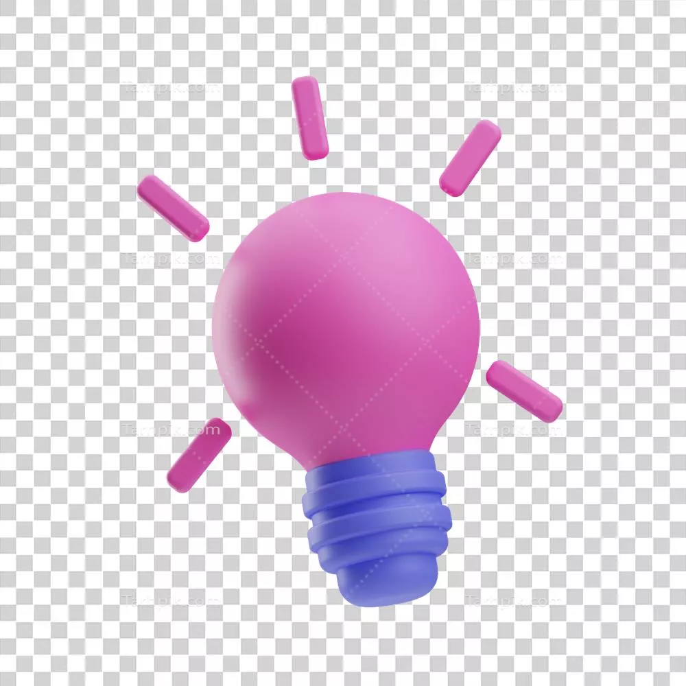 کیت رابط کاربری وب‌سایت با طراحی سه‌بعدی الگوی لامپ نورانی