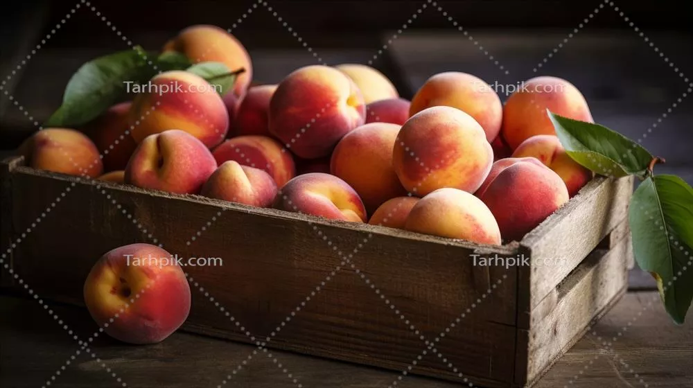 تصویرسازی هلو ارگانیک با استفاده از هوش مصنوعی و تولیدات خلاقانه