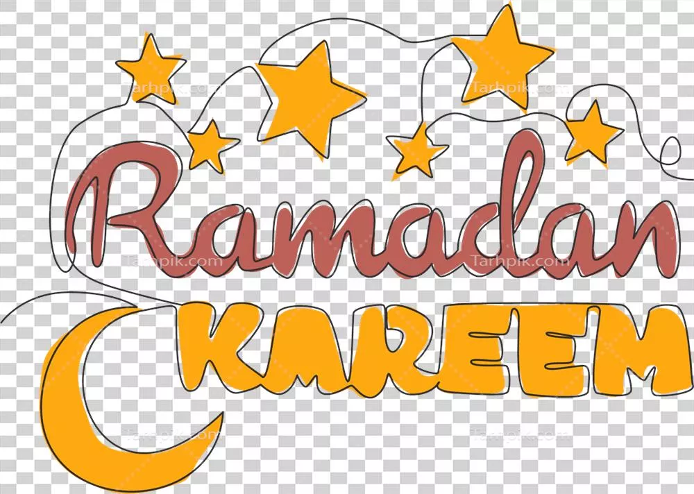 طراحی خطی یک‌خطی با تم عید فطر و رمضان برای کارت و بنر