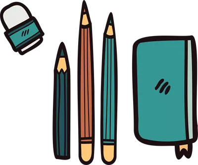 کارت‌های دست‌نویس با سبک چیدمان افقی برای ملزومات اداری