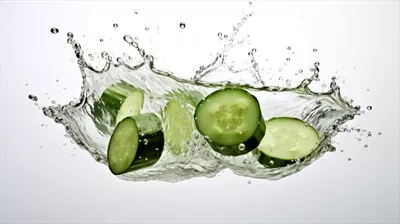 تصویرسازی از خیار در آب با استفاده از هوش مصنوعی - هنر دیجیتال