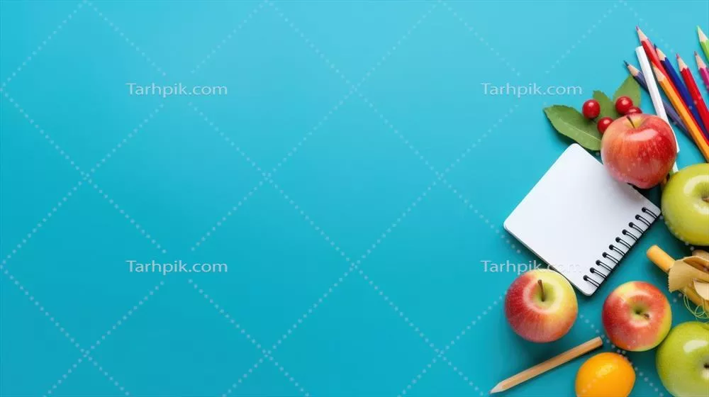 زمینه بازگشت به مدرسه با فضای خالی برای نوشتن اطلاعات مهم