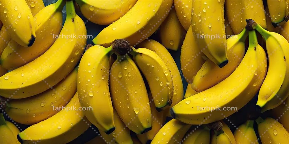 تزیینات گرافیکی و تبلیغاتی برای موزهای ارگانیک و تازه با تکنولوژی هوش مصنوعی