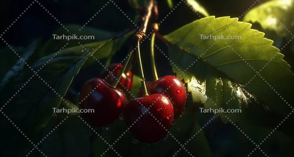 تازهترین محصول طبیعت: میوههای رسیده و برگهای سبز برای تغذیه سالم