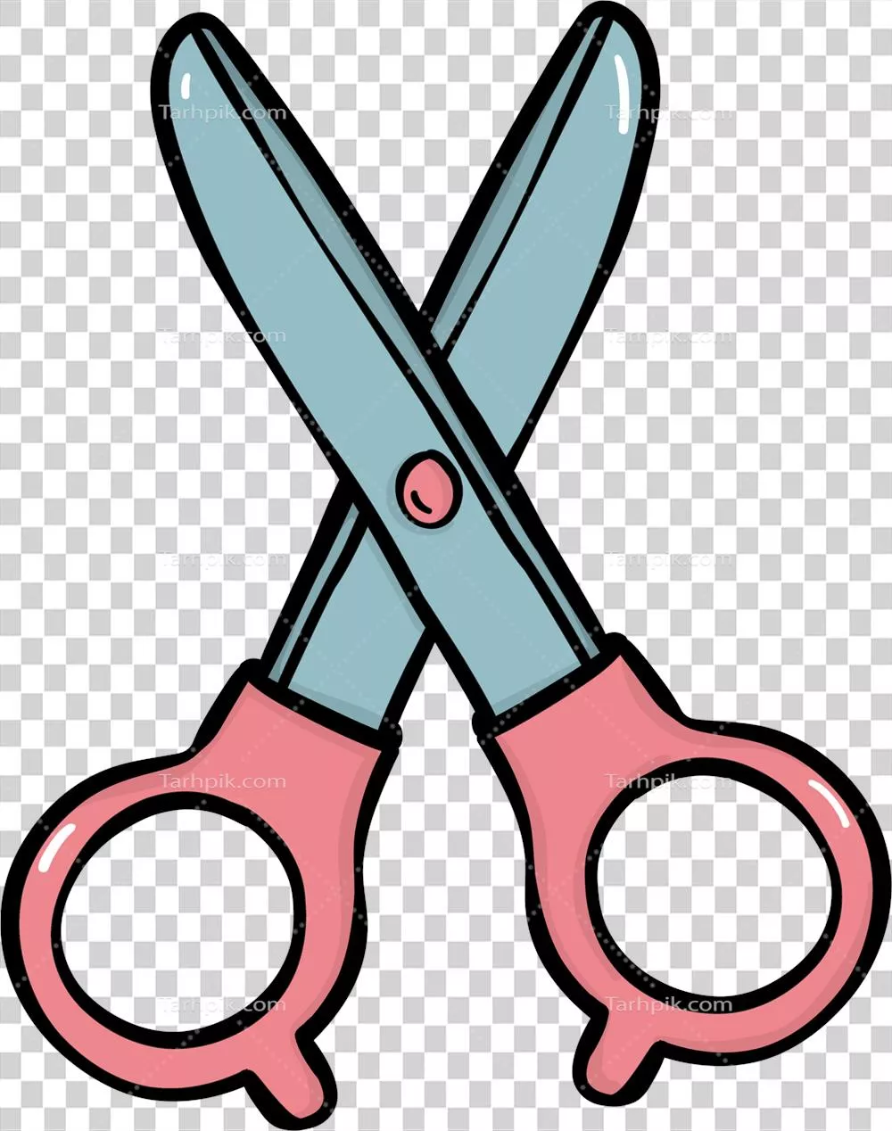 تصویر جذاب قیچی با طراحی دستی برای لوازم تحریر و برنامه‌ریزی بازگشت به مدرسه