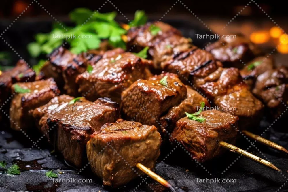 آموزش تهیه کباب شیشلیک قفقازی با گوشت گوسفند و گوساله بر روی گریل