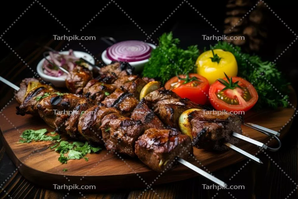 دستور تهیه کباب قارچ و ادویه های مخصوص به صورت هوش مصنوعی