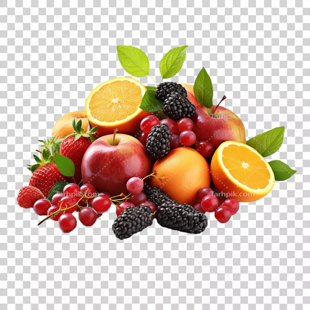 ترکیب میوه های تازه و خوشمزه به صورت جداگانه برای خوشمزگی بیشتر