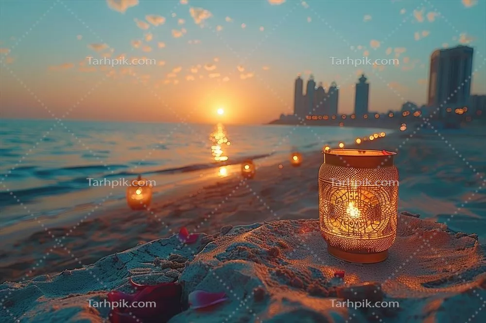 زمینه‌ای با احساسی از رمضان کریم به‌صورت هوش مصنوعی طراحی شده