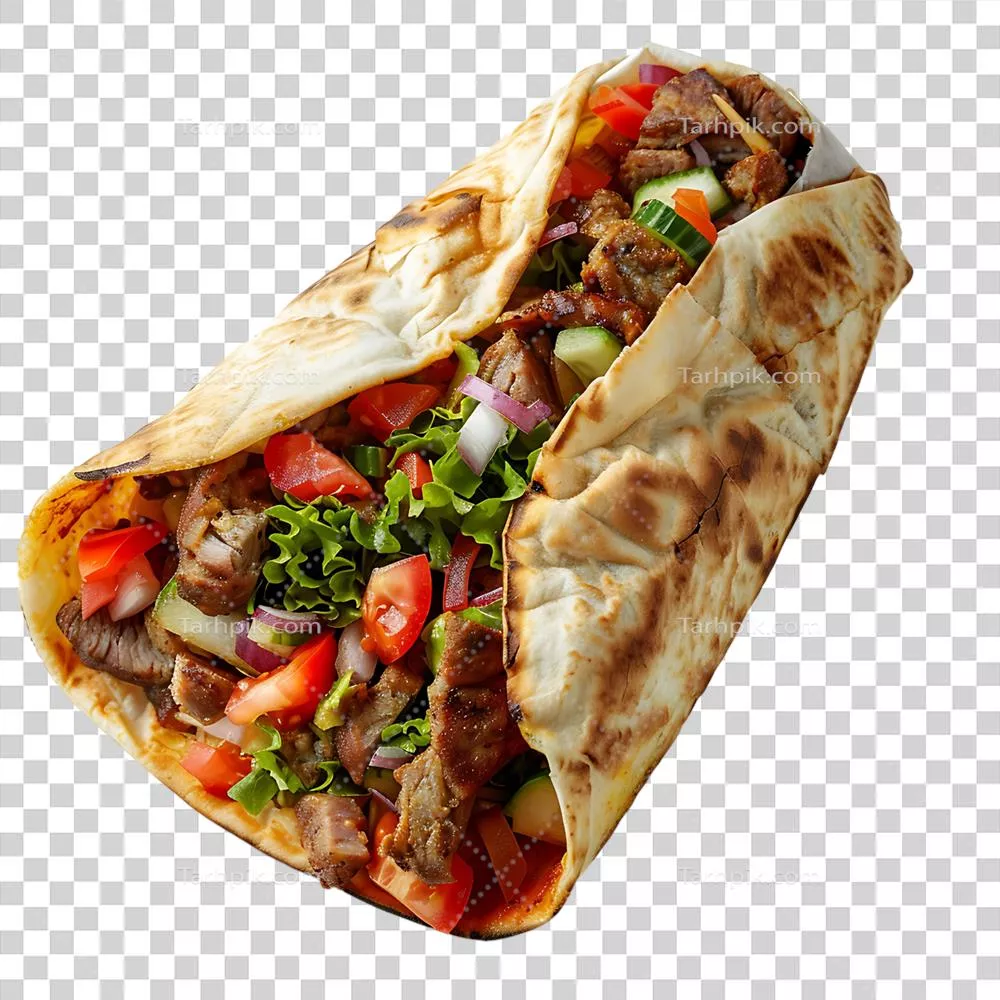 تاکو بر روی پس زمینه ای ایزوله شده با طراحی زیبا و جذاب