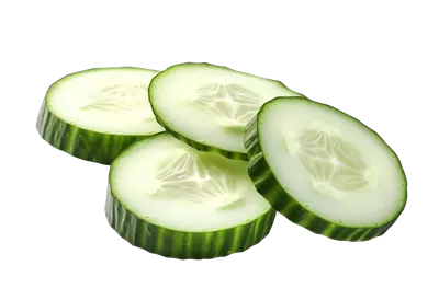 خیار تنها بر روی پسزمینه شفاف با جزئیات دقیق