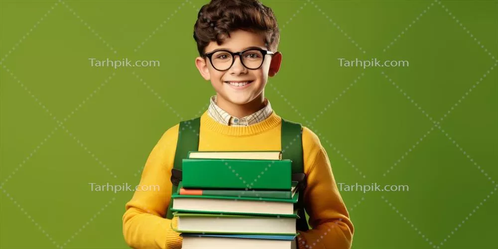 کودکی با کوله پشتی و کتاب‌ها برای بازگشت به مدرسه در روزهای آغازین