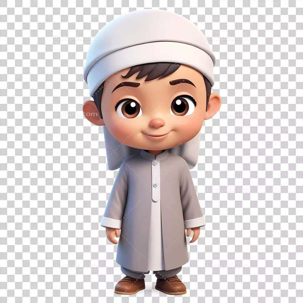 شخصیت کارتون پسر به سبک سهبعدی و با جزئیات جذاب