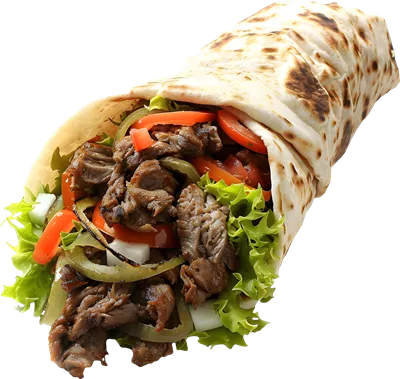 Wrapی خوشمزه با گوشت و سبزیجات تازه برای لذت بردن از طعمها