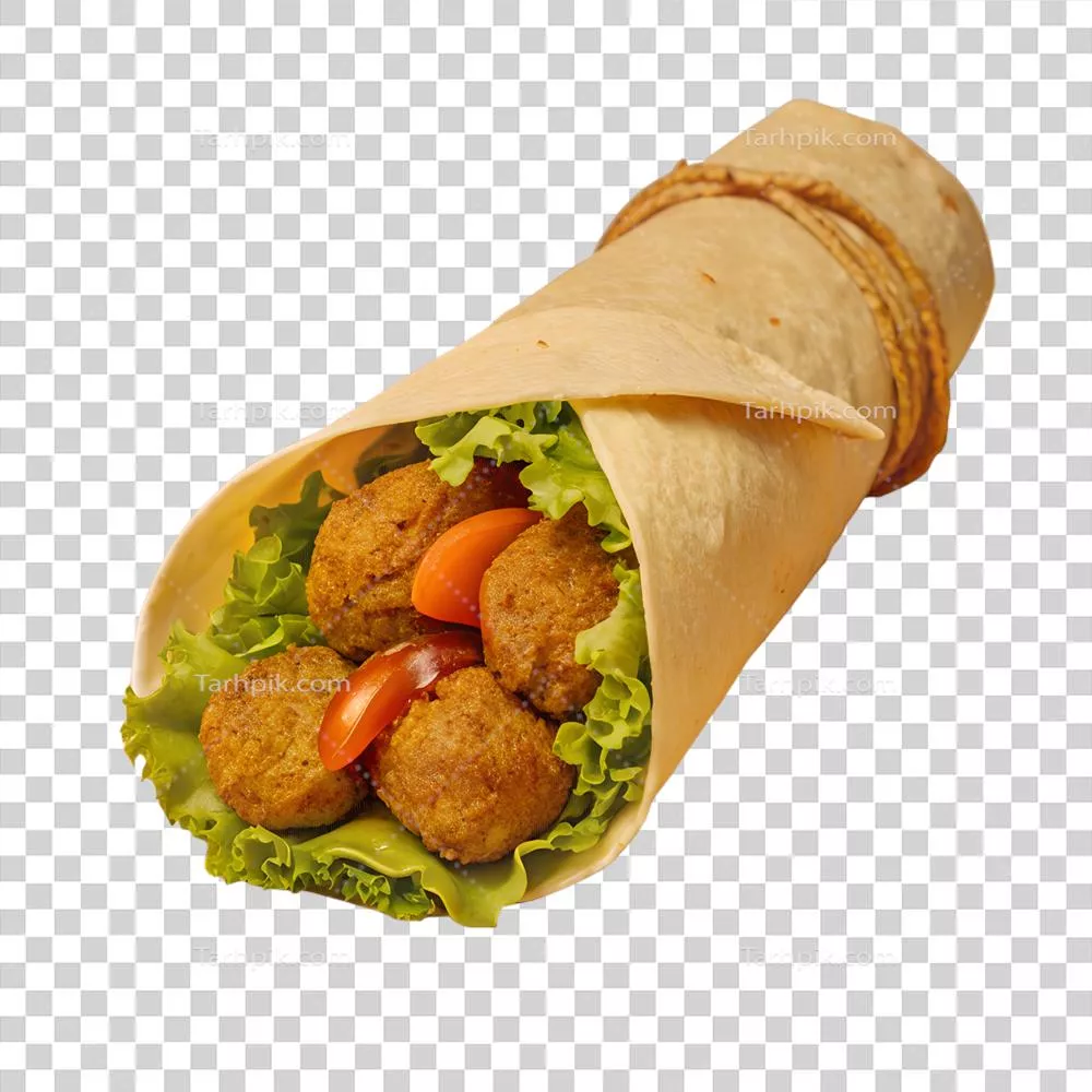 طرز تهیه Wrap فلافل خوشمزه با سبزیجات تازه و کاهوی ترد در نان Tortilla