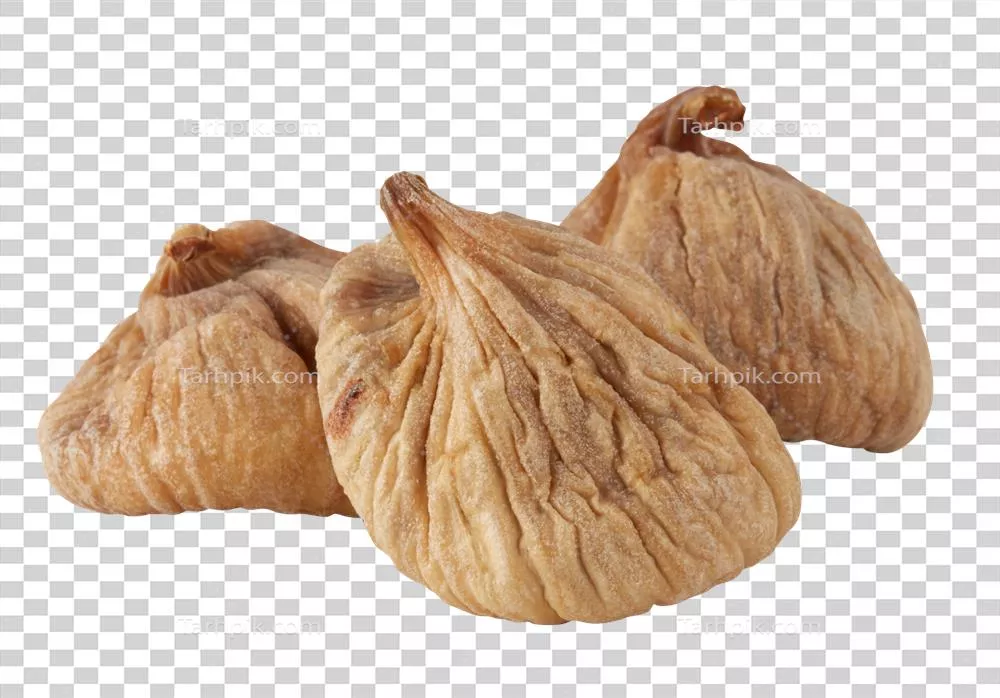 برش خورده خرماهای خشک در پس زمینه شفاف و ایزوله شده