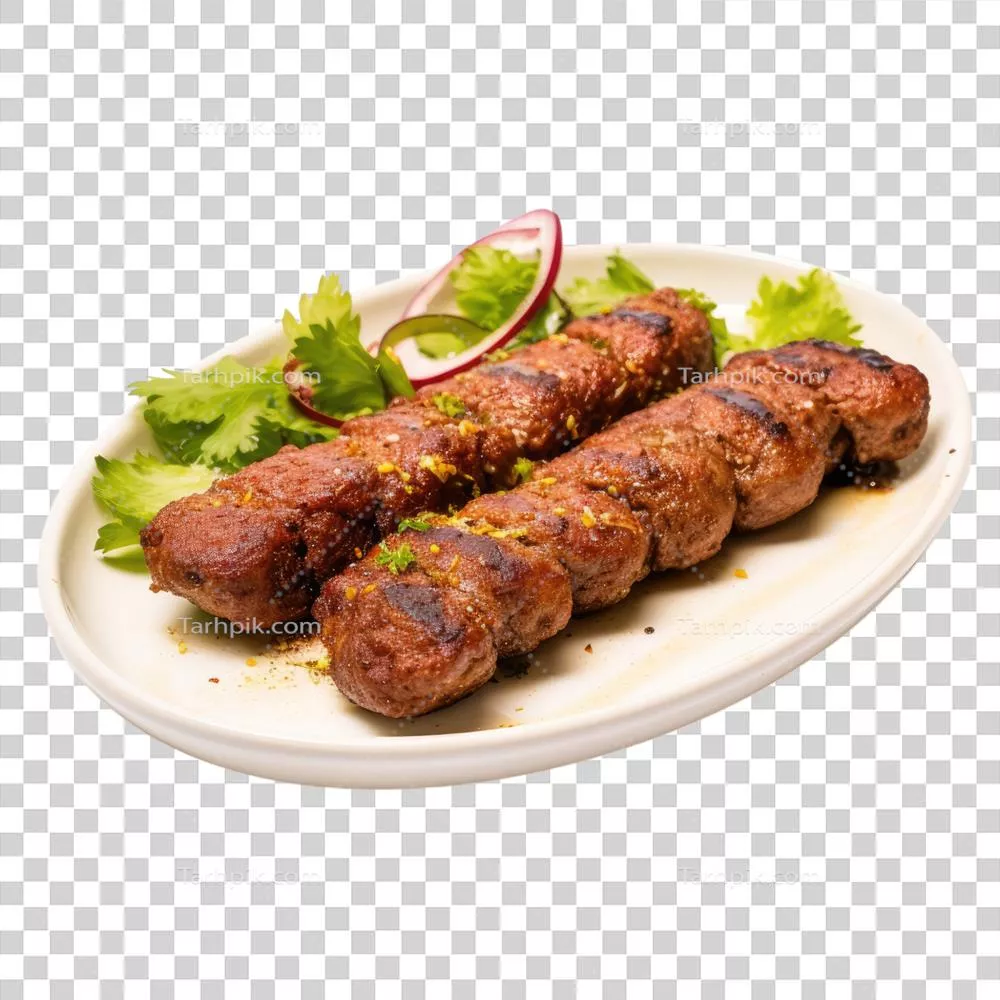 انواع سیخ کباب گریل شده به صورت جداگانه و بدون پس‌زمینه