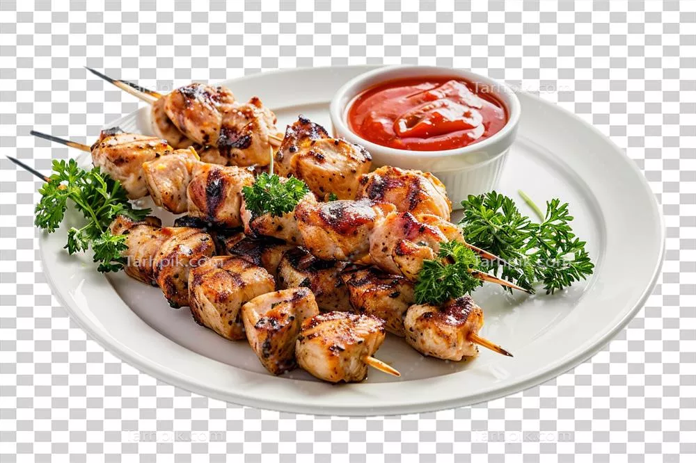 اسکونرهای مرغ گریل شده با سس ترد و خوشمزه برای مهمانی