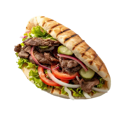 ساندویچ خوشمزه با گوشت و سبزیجات - ترکیب طعم های لذیذ