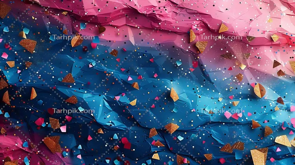 پس‌زمینه دیوار صخره‌نوردی از نوع انتزاعی به سبک سه‌بعدی با جزئیات زیبا