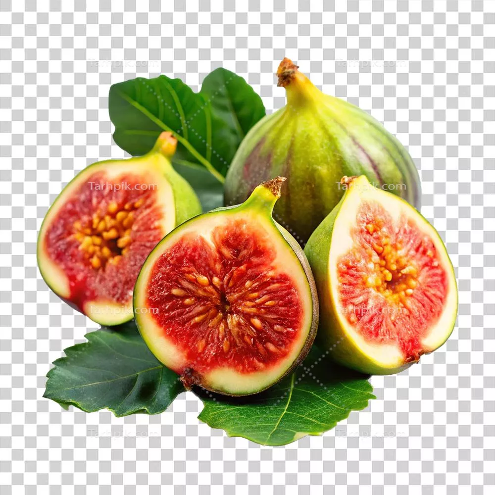 انجیرهای آبدار و رسیده، آماده برای خوردن، تازه از باغ