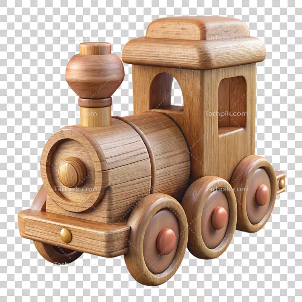 قطار چوبی مینیمالیستی زیبا و با کیفیت بالا - المان ایزوله شده