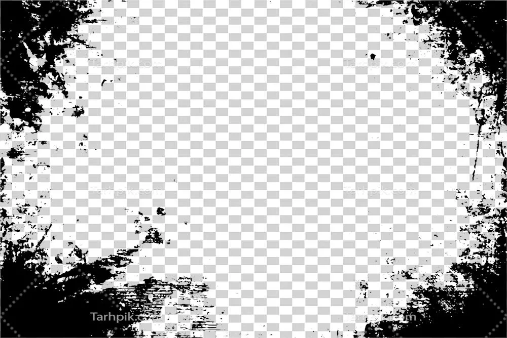 پس‌زمینه بافت حاشیه گرنج - چارچوب انتزاعی با تصویرگری گرافیکی بر روی پس‌زمینه شفاف