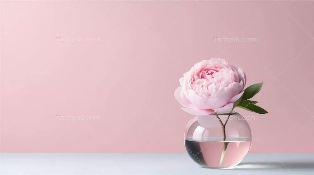 طرح پسزمینه مینیمالیستی با تصویر گل قهرمان بر مبنای هوش مصنوعی
