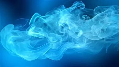 طراحی عنصر با بافت دود آبی انتزاعی در پس‌زمینه تیره