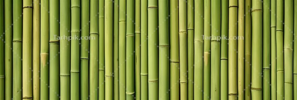 پسزمینه بافتی عمودی از بامبو سبز به کمک هوش مصنوعی تولید شده