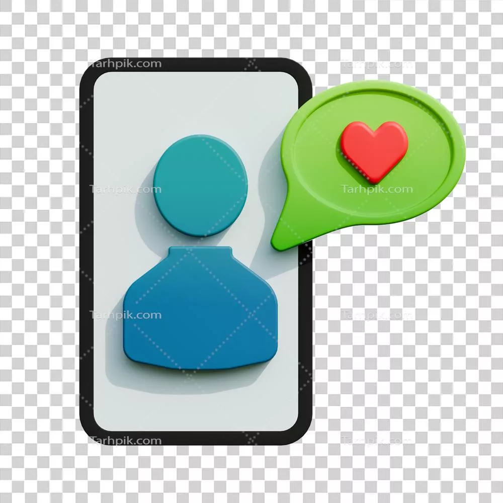 آیکون سه بعدی چت عشق|نمادهای عشق و ارتباطات