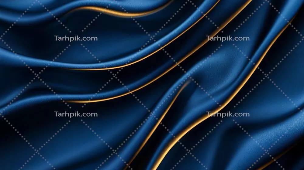 پسزمینه ابstract با مخمل آبی سلطنتی و چینهای صاف و زینتهای طلایی برای روز مهندسان، نماد لوکس و دقیق نوآوری و هنر craftsmanship