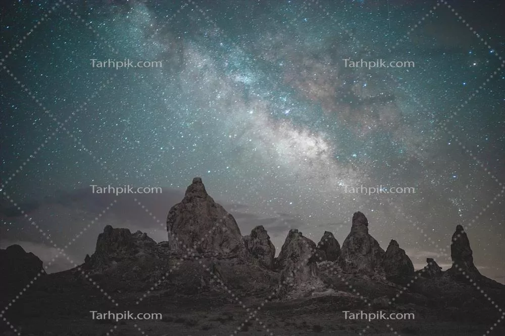 کهکشان راه شیری در شب: زیبایی آسمان پرستاره