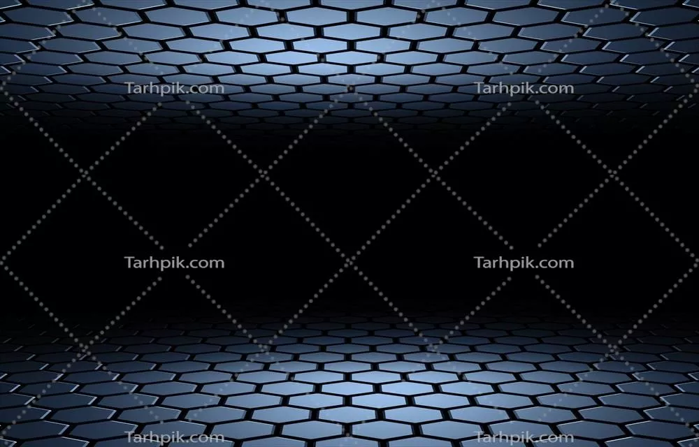 تصویر سه بعدی از زمینه انتزاعی لانه زنبوری شش ضلعی