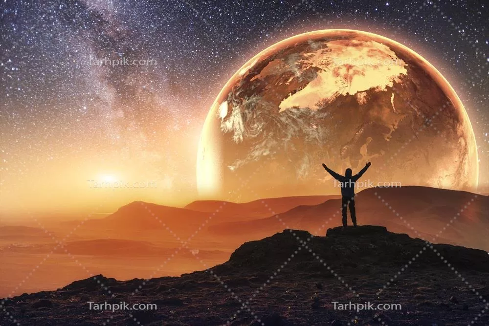 نقشه سهبعدی واقعگرایانه زمین با الهام از تصاویر ناسا و انسان در فضا