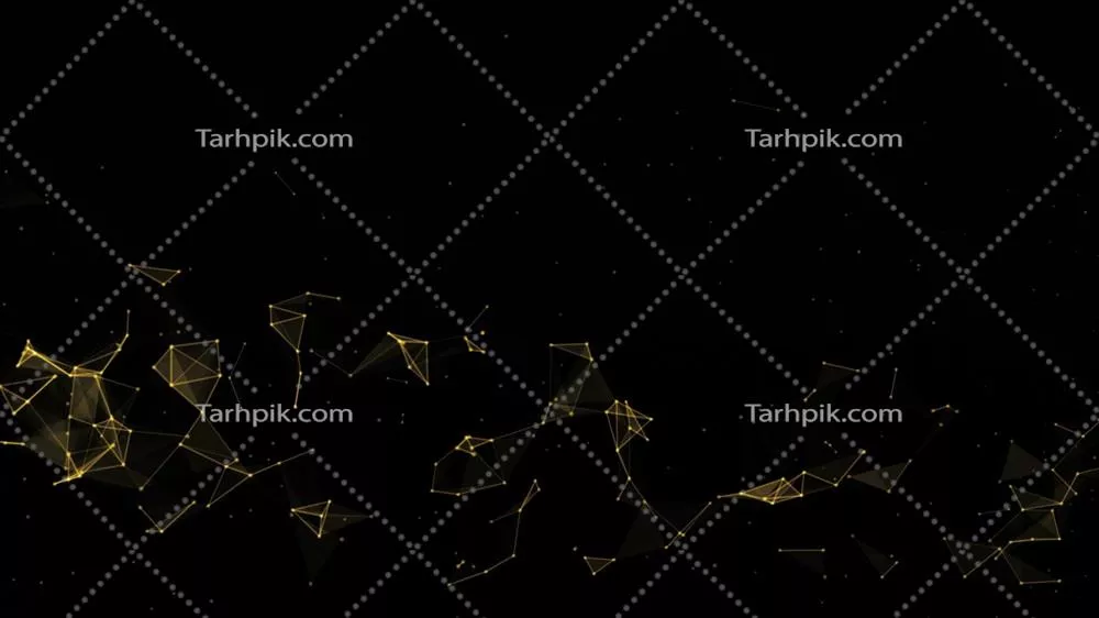 پس‌زمینه انتزاعی هندسی دیجیتال با خطوط و نقاط و اشکال چندضلعی