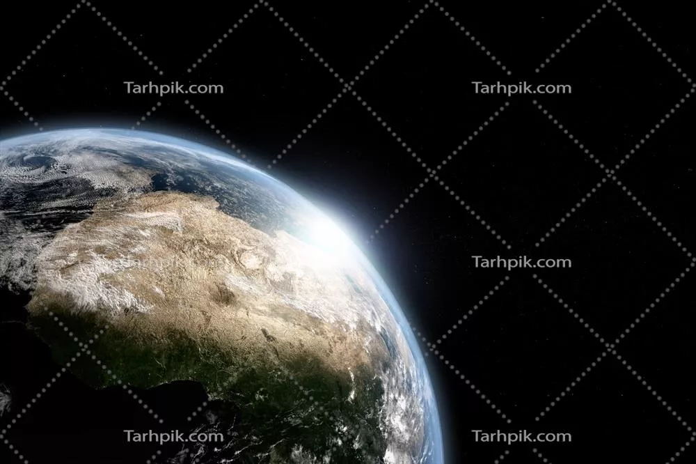 مجموعه ای از عناصر فضایی در کهکشان با شبیه سازی سه بعدی زمین