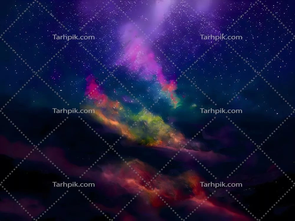 تصویری شگفت‌انگیز از کهکشان راه شیری و نور صورتی در شب کوهستان ها