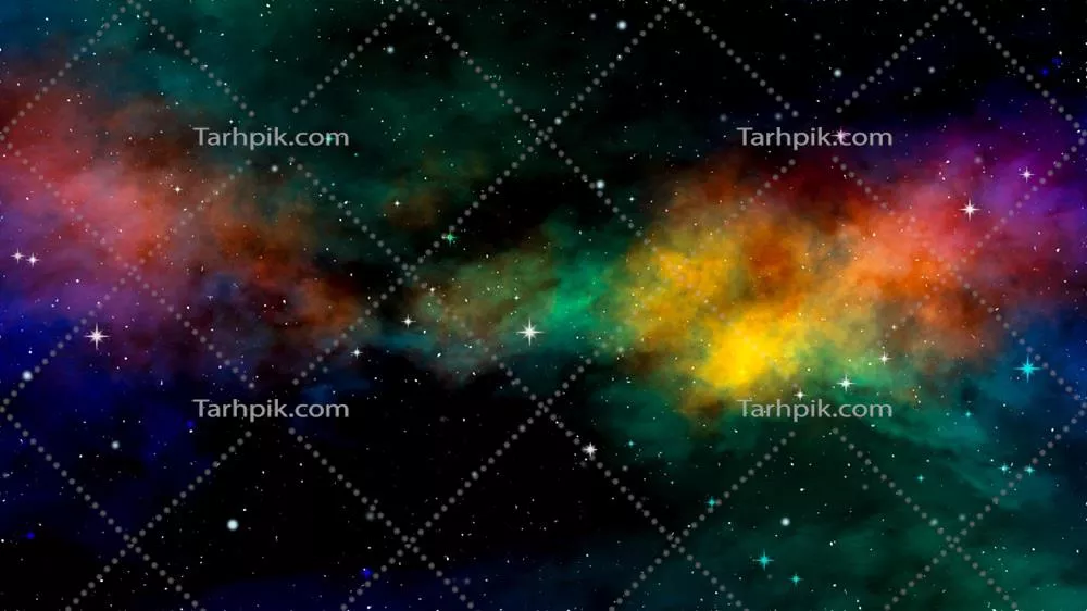 پس‌زمینه نبوای فضایی رنگارنگ و انتزاعی با زیبایی خیره‌کننده