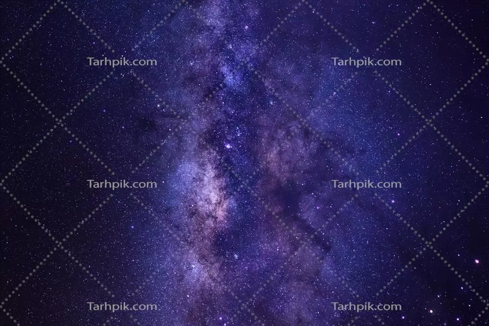 کهکشان راه شیری با ستاره ها و غبار فضایی در کیهان