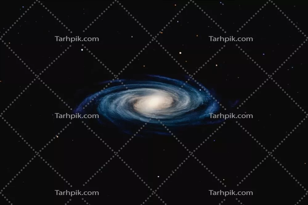 تصویرسازی سه‌بعدی کهکشان حلزونی در فضای بیرونی