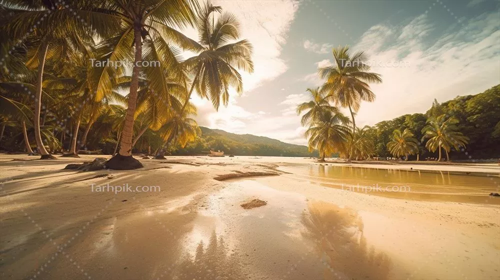 بهشت گرمسیری با نخلهای نارگیل و سواحل شنی سفید و لاگونهای زیبا