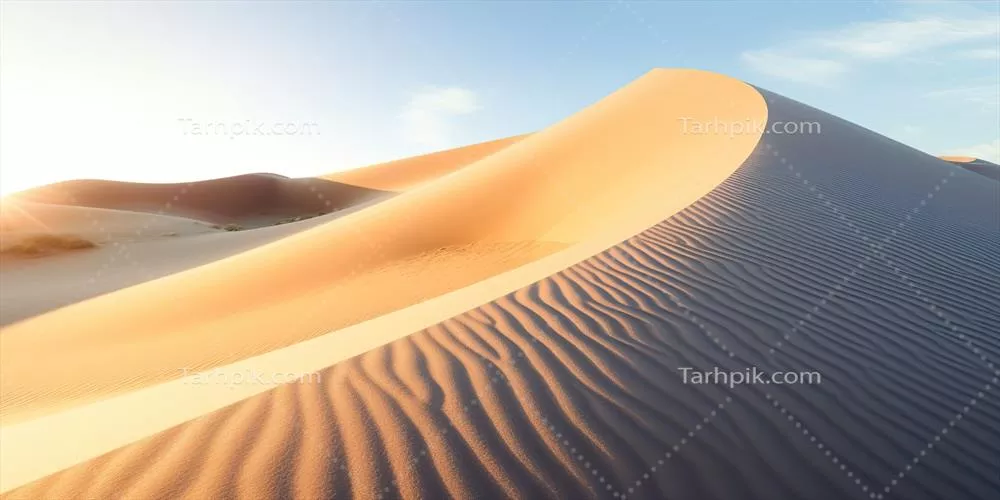 مناظر زیبا و طبیعی تپه‌های شنی ایجاد شده توسط هوش مصنوعی برای ماجراجویی در طبیعت